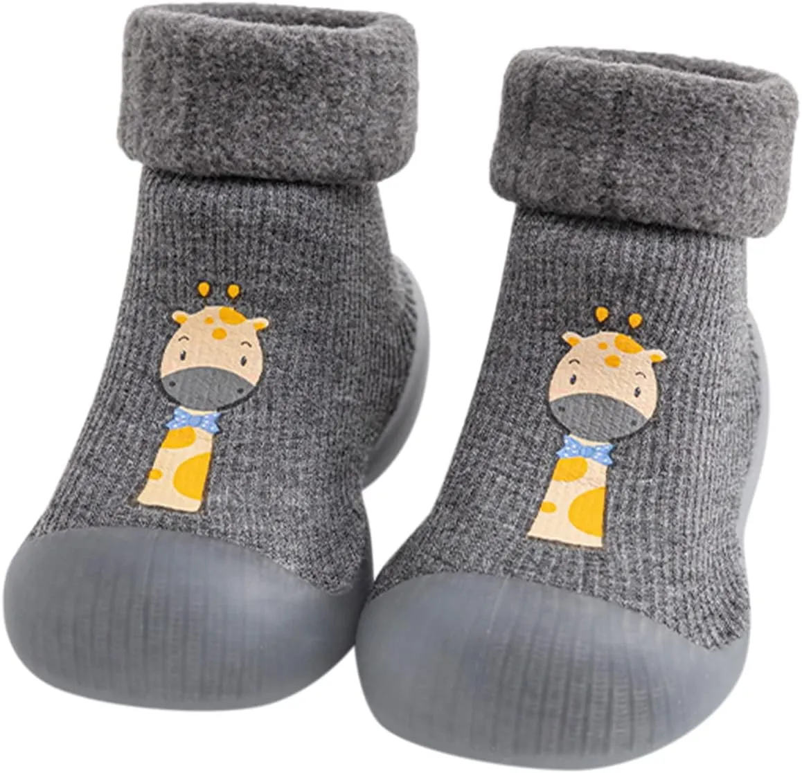 04T Toddler Kids Boys Girls Solid Warm Knit Soft Sole Rubber Shoes Dragon Claws Socks Slipper