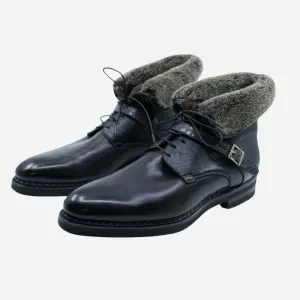 Black Lined Boots made of Leather (EU 42.5)