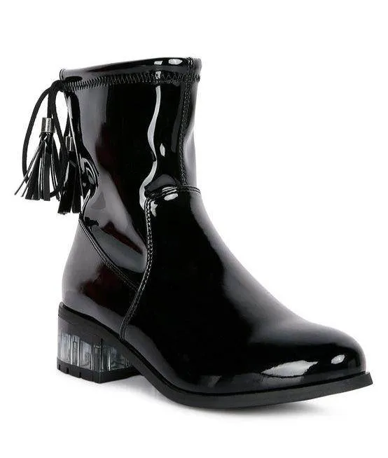 Cheer Leader Tassels Detail Ankle Boots