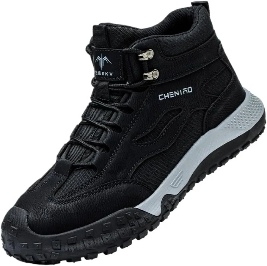 Composite Toe Safety Boots - High Top, Breathable & Indestructible , Wide Width & Soft Comfort, Anti-Smashing & Puncture-Resistant, Slip-Resistant Non-Skid for Construction & Warehouse Work Shoes