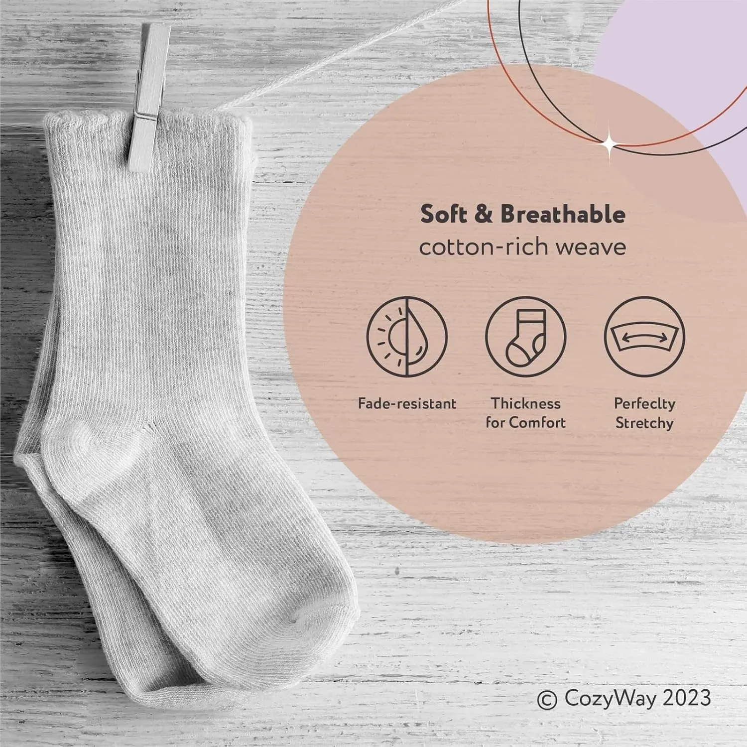 CozyWay Baby & Toddler Socks Ankle Comfy Cotton Socks For Girls and Boys No Show Infant - 12 Pack