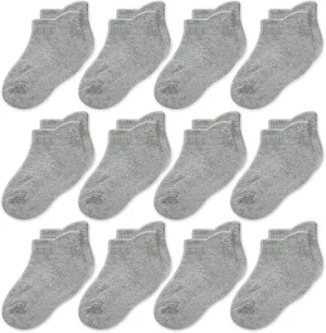 CozyWay Baby & Toddler Socks Ankle Comfy Cotton Socks For Girls and Boys No Show Infant - 12 Pack
