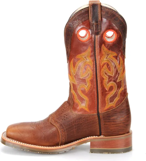 Double-H Men's 12" Domestic Wide Square Toe ICE Roper - Peanut Bison DH4400