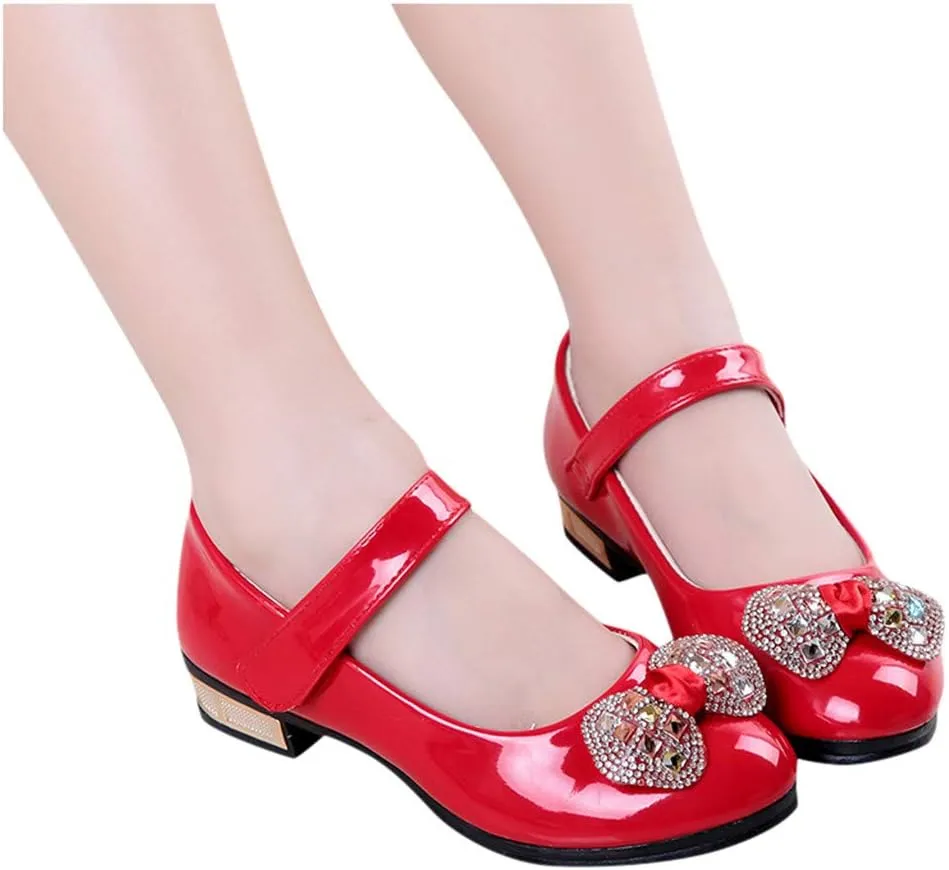 Dress Shoes Mary Jane Shoes for Girls Low Heel Dress Shoes Party Wedding Flats for Little/Big Girls Shoes