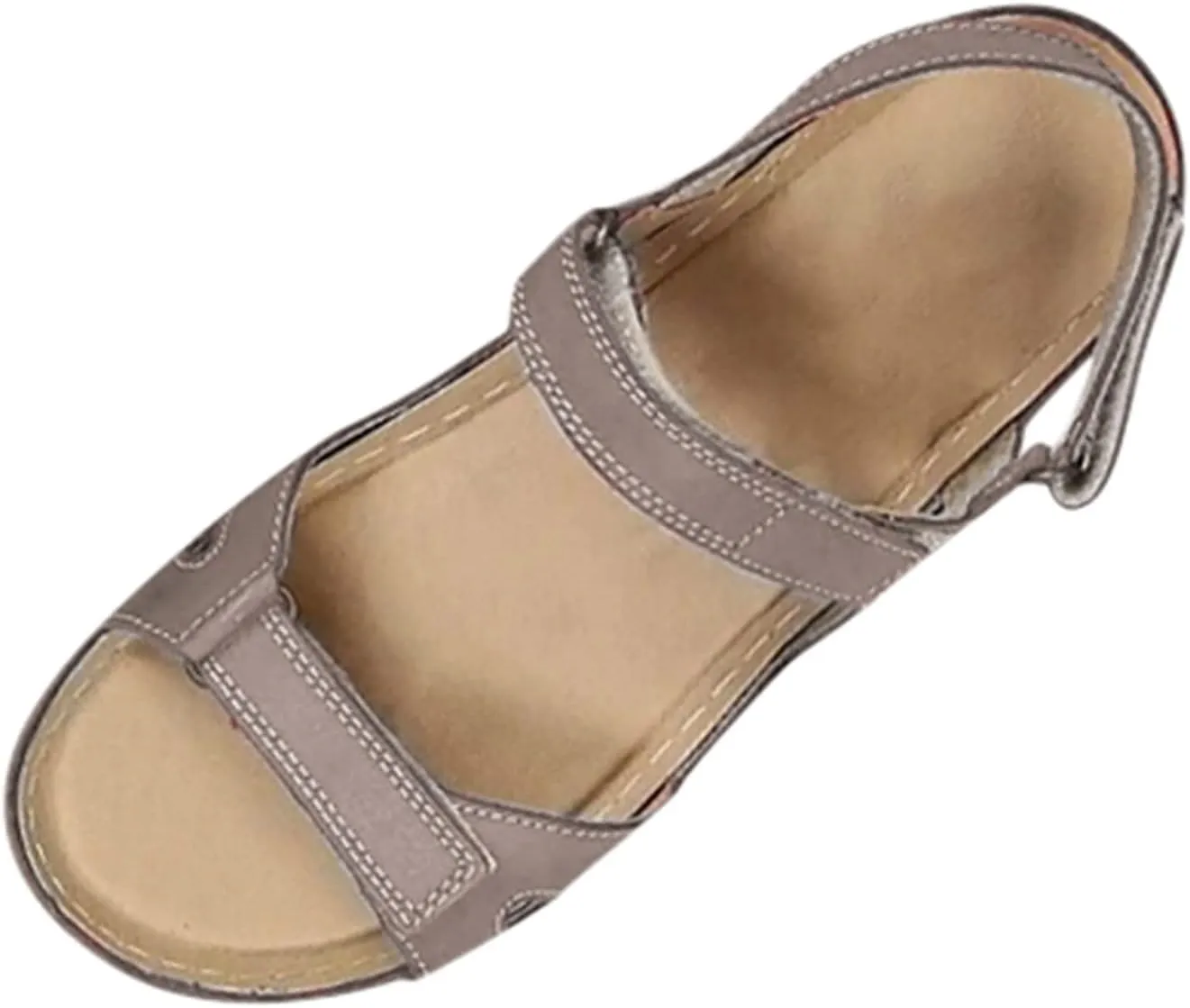 Eduavar Summer Sandals for Women, Sandals Women Comfortable Low Wedge Sandals Ankle Strap Sandals Peep Toe Shoes