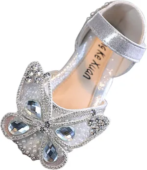 Fashion Spring And Summer Girls Sandals Dress Dance Show Princess Shoes Pearl Rhinestone Mesh Toddler Flip Flops