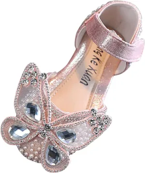 Fashion Spring And Summer Girls Sandals Dress Dance Show Princess Shoes Pearl Rhinestone Mesh Toddler Flip Flops