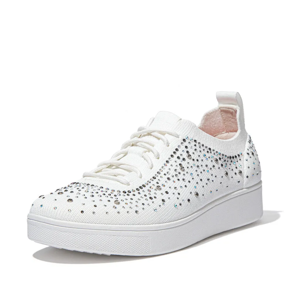 FitFlop RALLY OMBRE Crystal Knit Trainers
