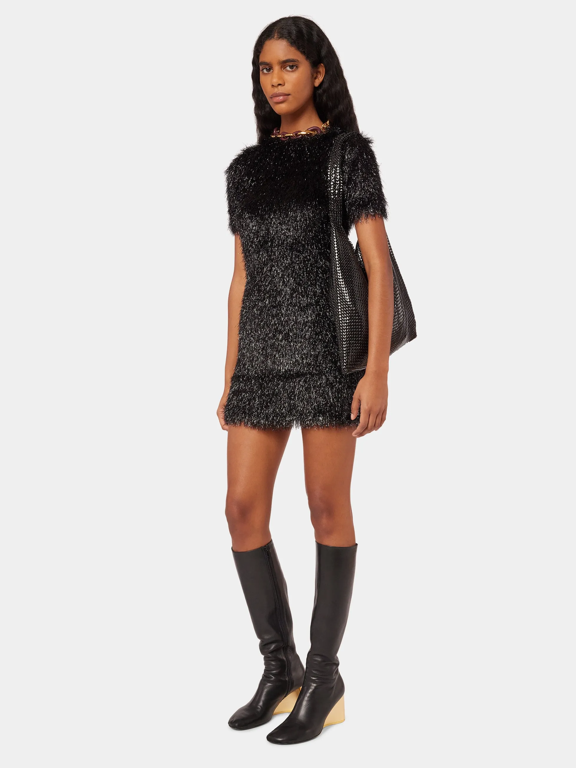 Golden heel Knee-High leather Boots