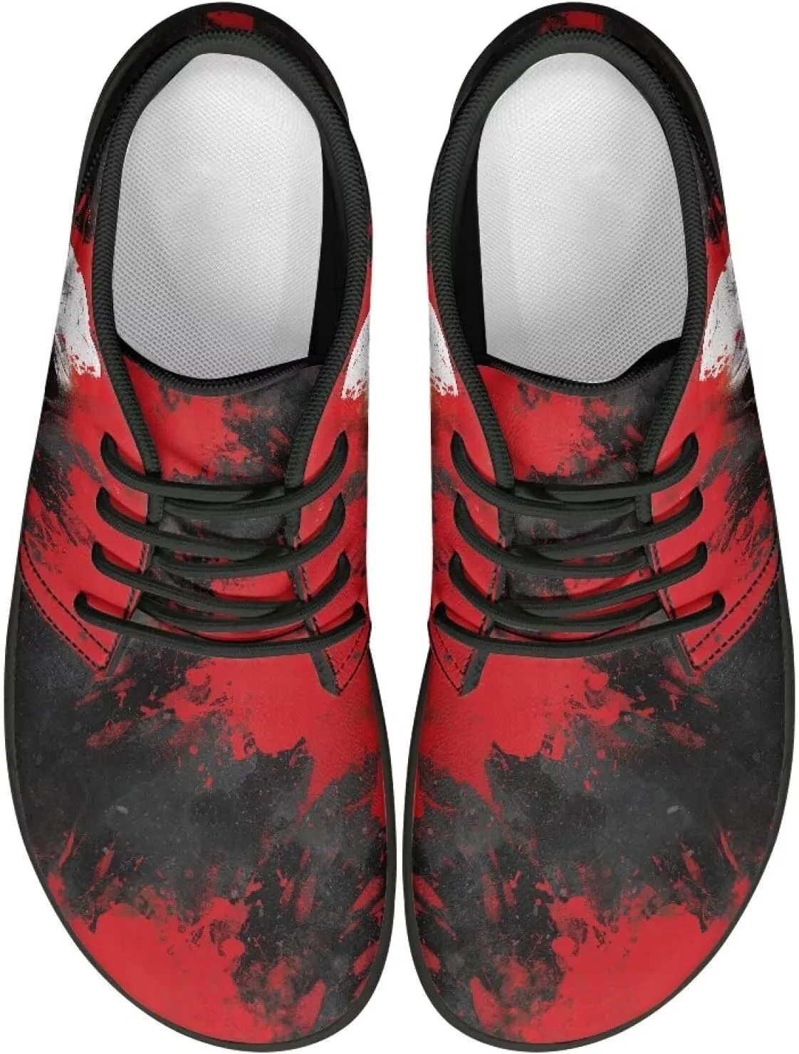 GOSTONG Men's Wide Toe Barefoot Shoes Lightweight Pull On Walking Flats Shoe Non Slip Outdoor Trail Running Sneakers Zero Drop Sole Black Size 5-14