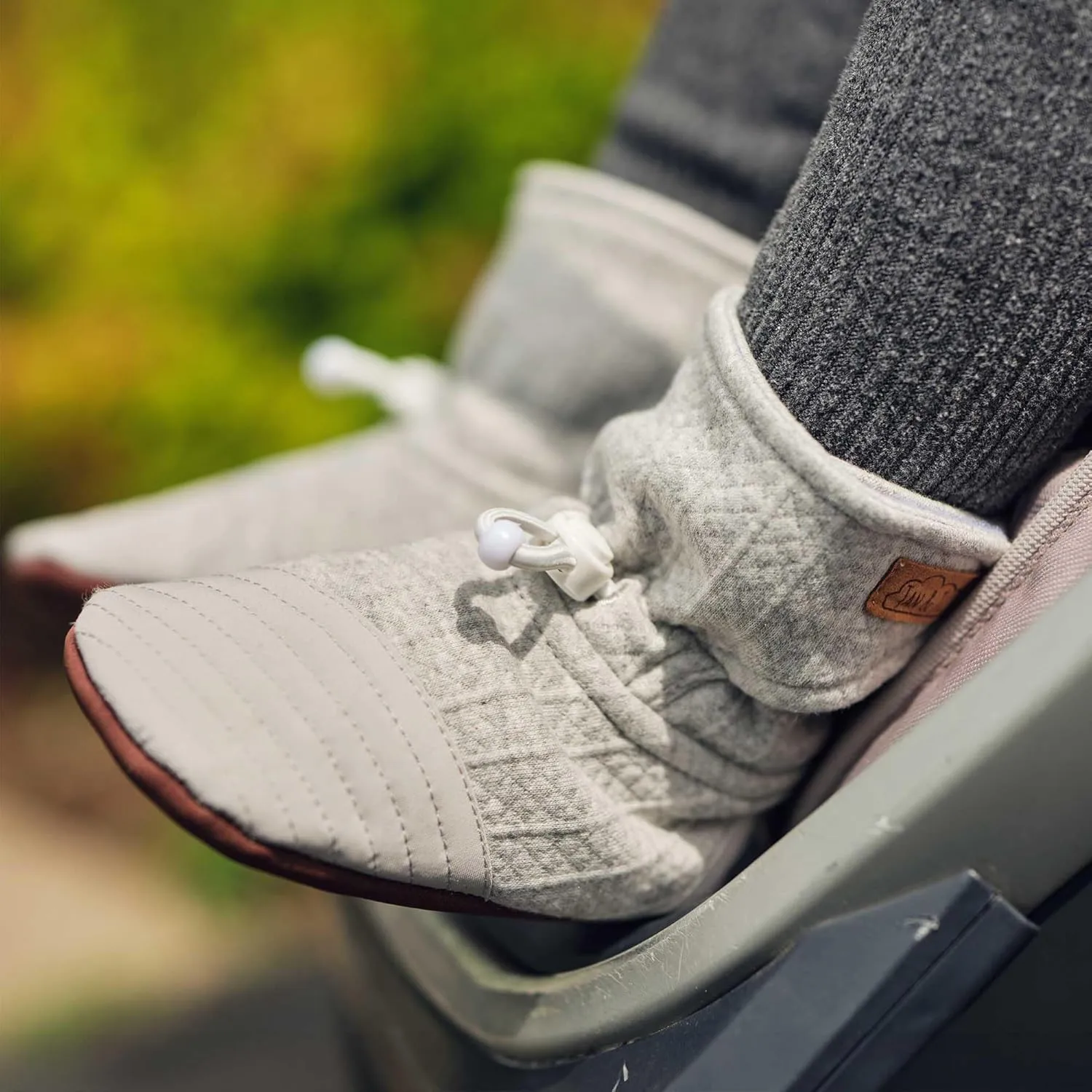 JAN & JUL Adjustable Stay-on Lite Baby Booties, Cotton Blend Slippers for Infant and Toddler