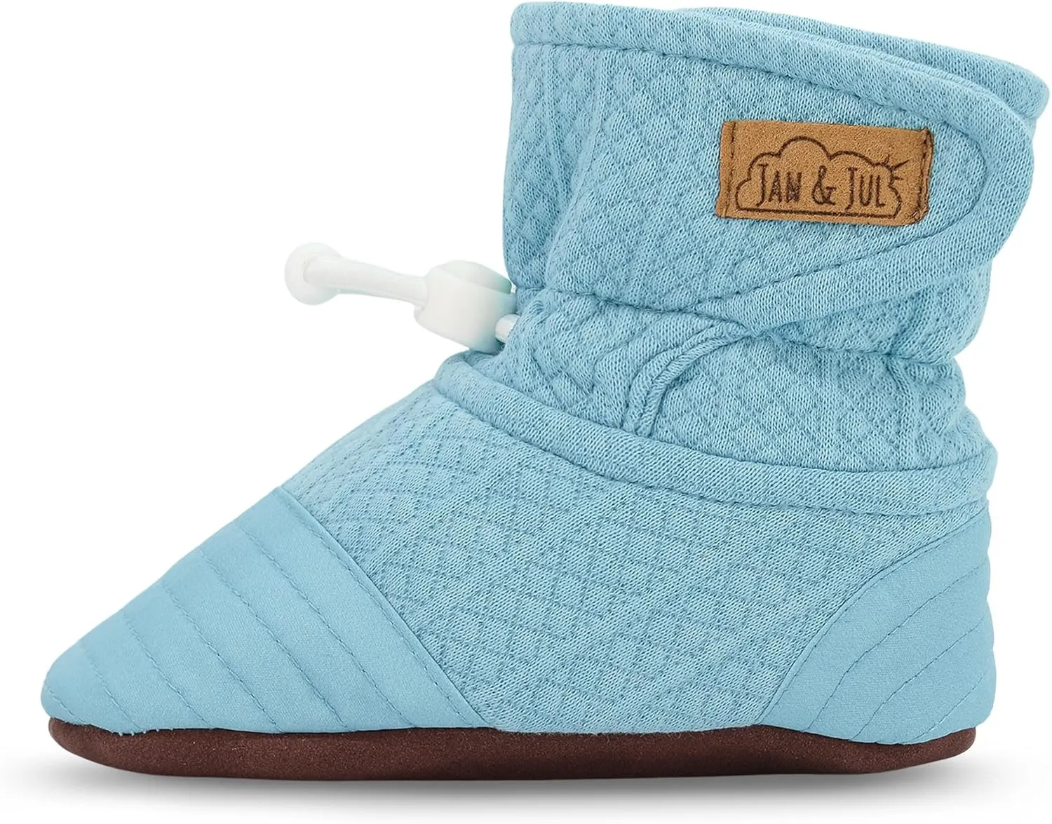 JAN & JUL Adjustable Stay-on Lite Baby Booties, Cotton Blend Slippers for Infant and Toddler