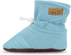 JAN & JUL Adjustable Stay-on Lite Baby Booties, Cotton Blend Slippers for Infant and Toddler