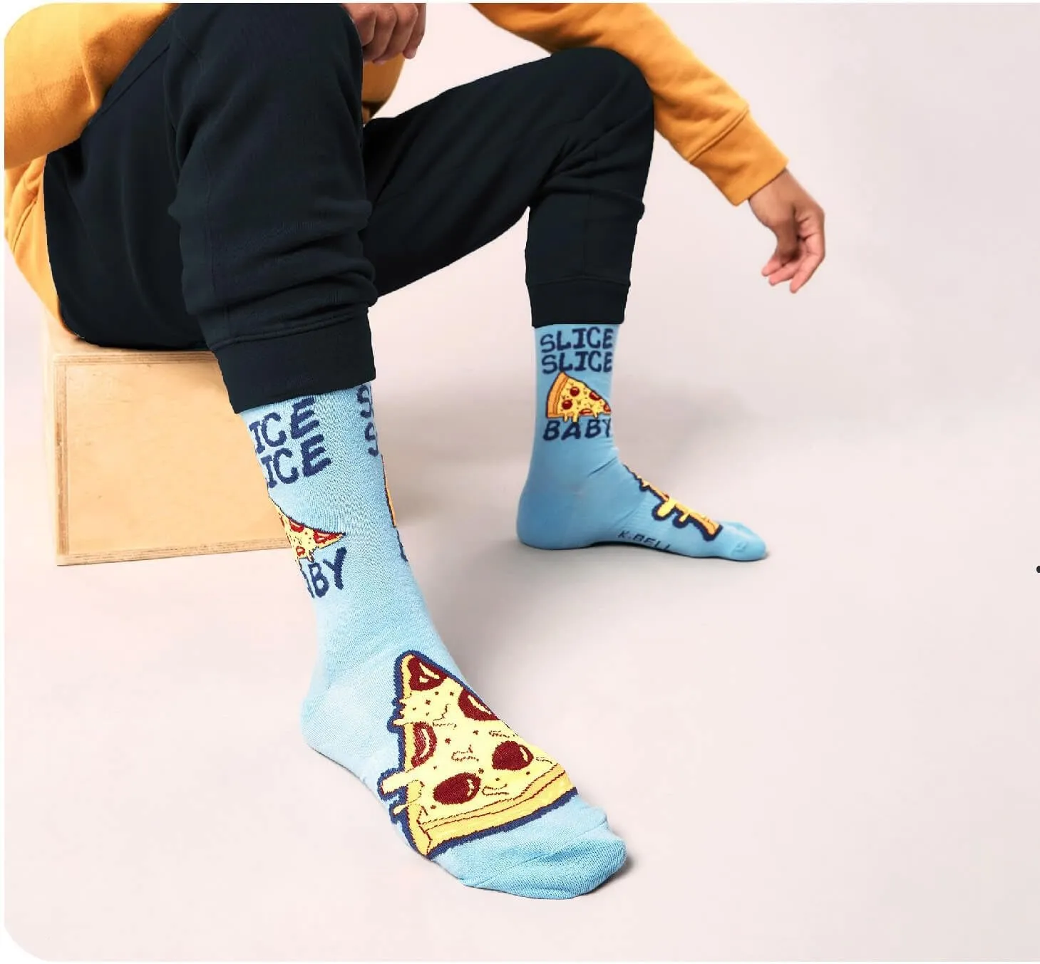K. Bell Men's Fun Food & Drink Crew Socks - 1 Pairs - Cool & Funny Pop Culture Gifts
