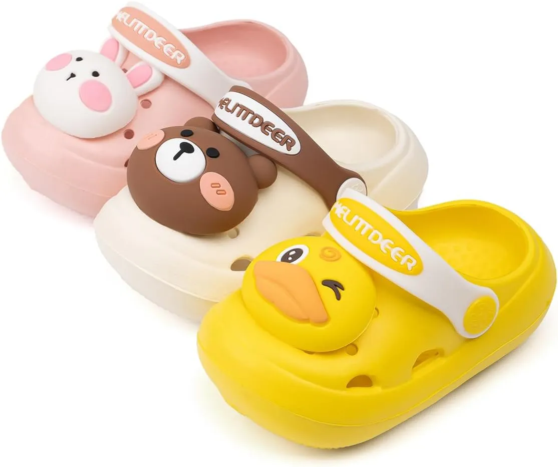Kannior Toddler Kids Boys Girls EVA Garden Clogs Summer Outdoor Slip On Shoes Cute Animal Water Sandals Children Lightweight Slipper Beach Pool Play Shoes (Baby/Toddler Kids)