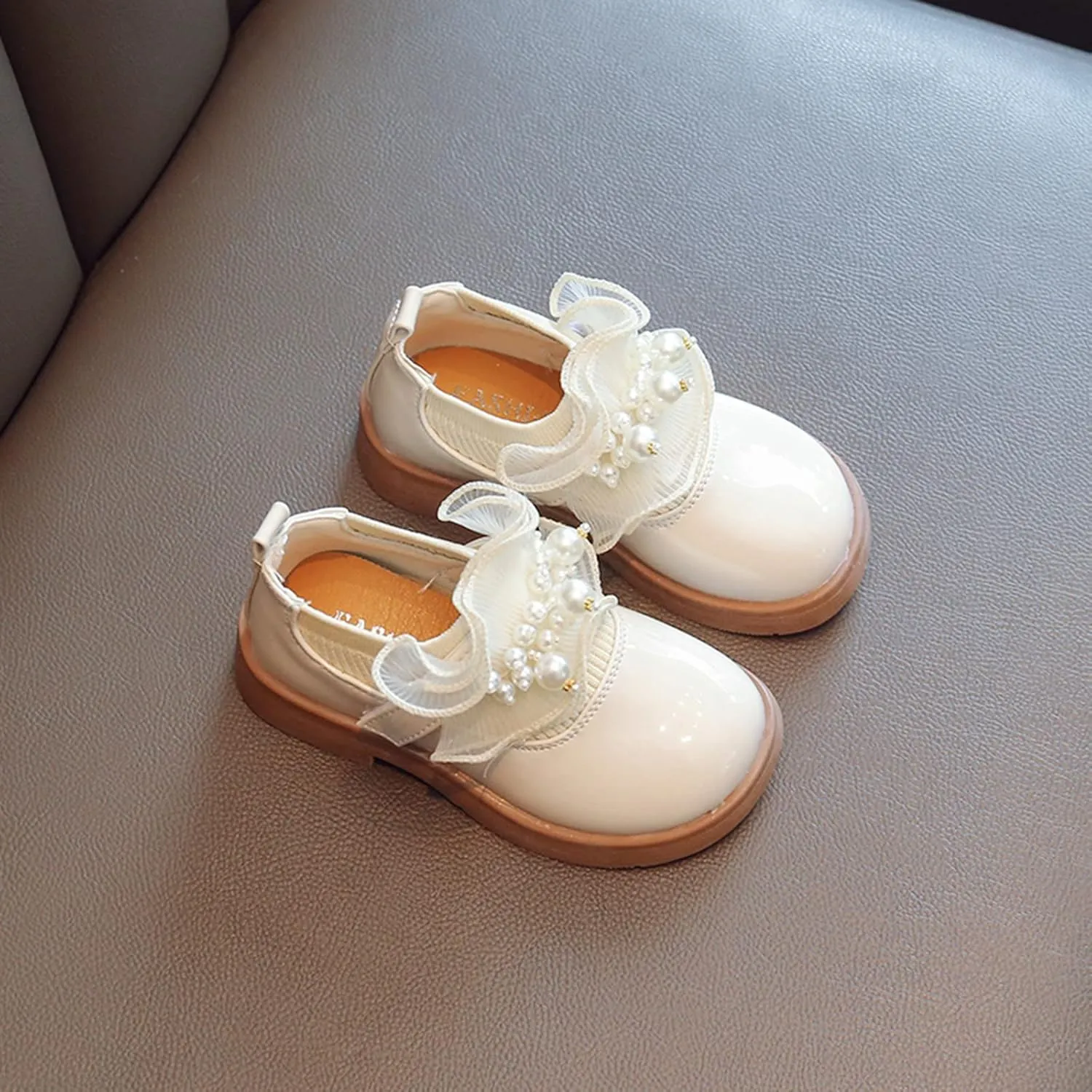 Lightweight Toddler Shoes Girls Low Heel Shoes PU Dress Shoes Casual House Shoes for Party Wedding 212 Years