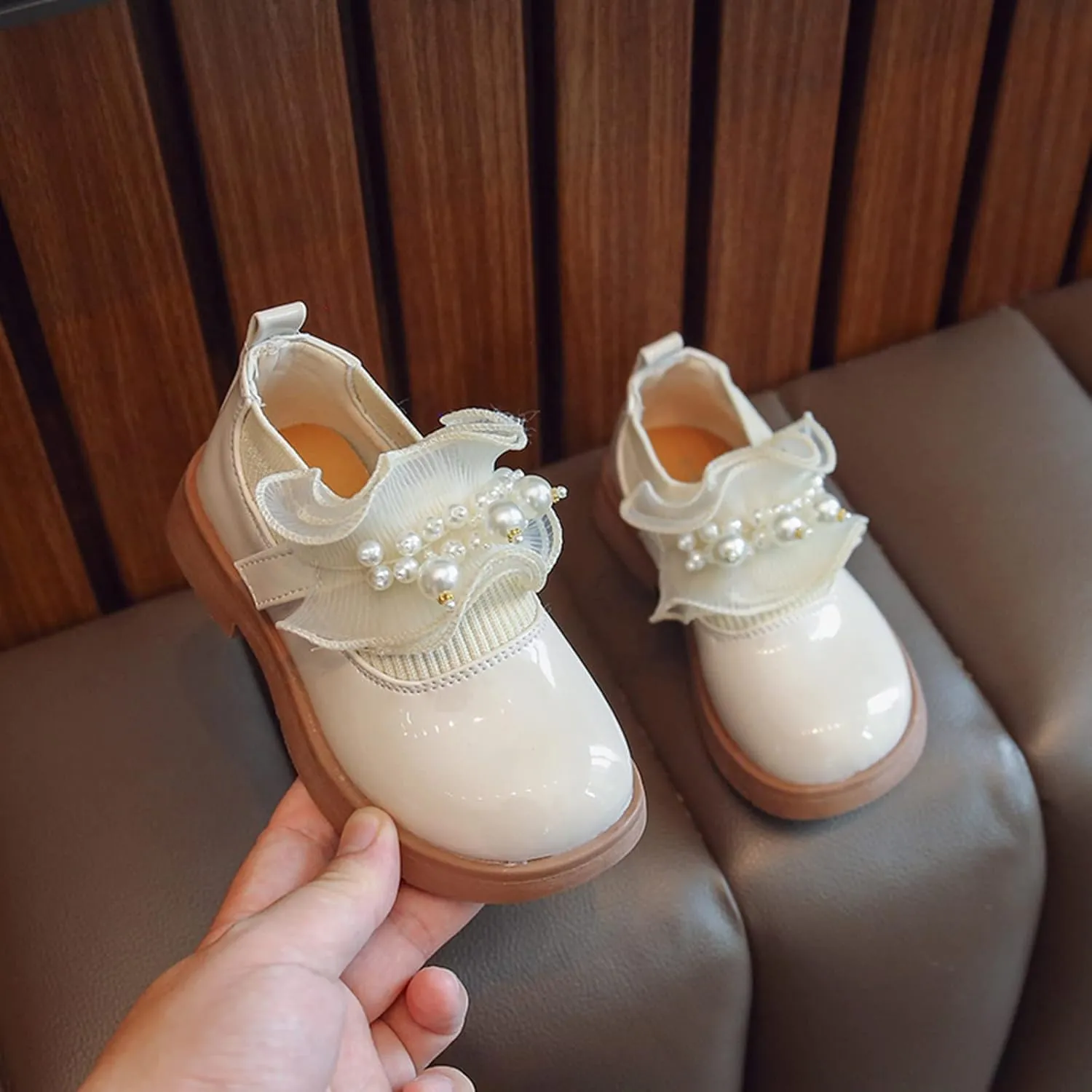 Lightweight Toddler Shoes Girls Low Heel Shoes PU Dress Shoes Casual House Shoes for Party Wedding 212 Years