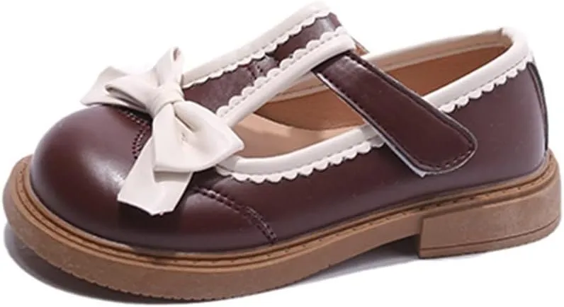 Little Girl's Adorable Princess Party Girls Dress Bow Princess Shoes Mary Jane Toddler Winter Shoes Girls Size 9