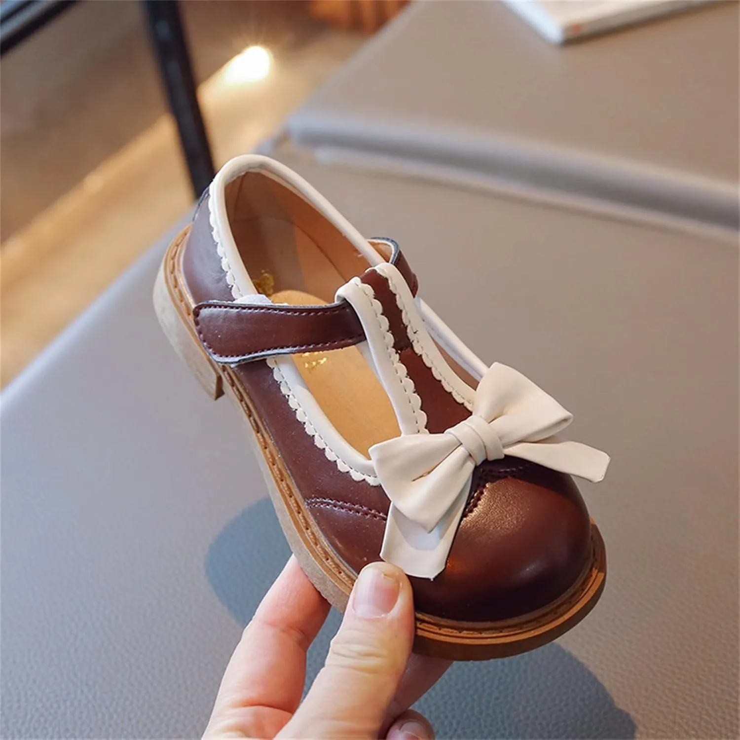 Little Girl's Adorable Princess Party Girls Dress Bow Princess Shoes Mary Jane Toddler Winter Shoes Girls Size 9