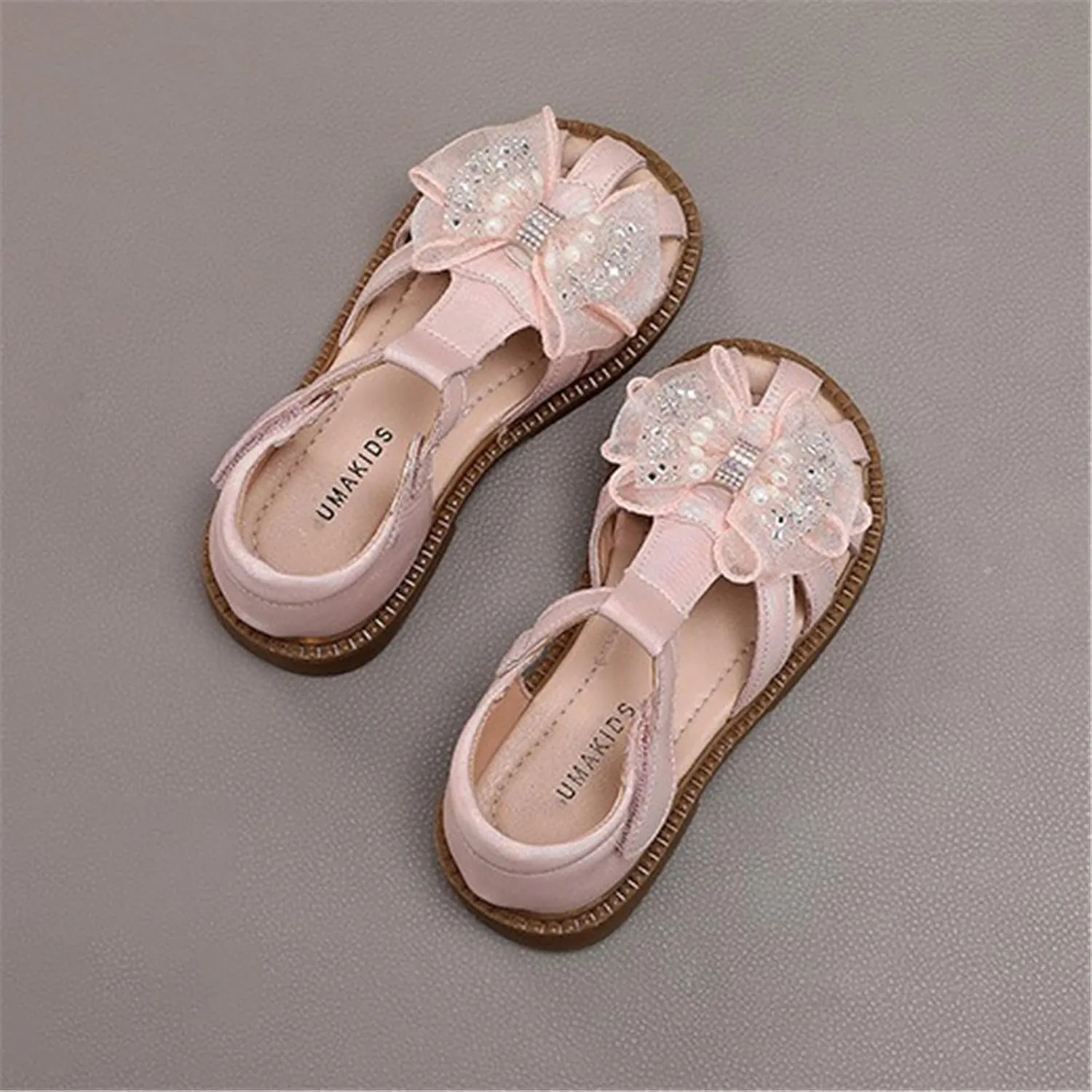 Little Girl's Adorable Princess Party Girls Dress Bow Princess Shoes Princess Flower Toddler Girls Winter Shoes Size 9
