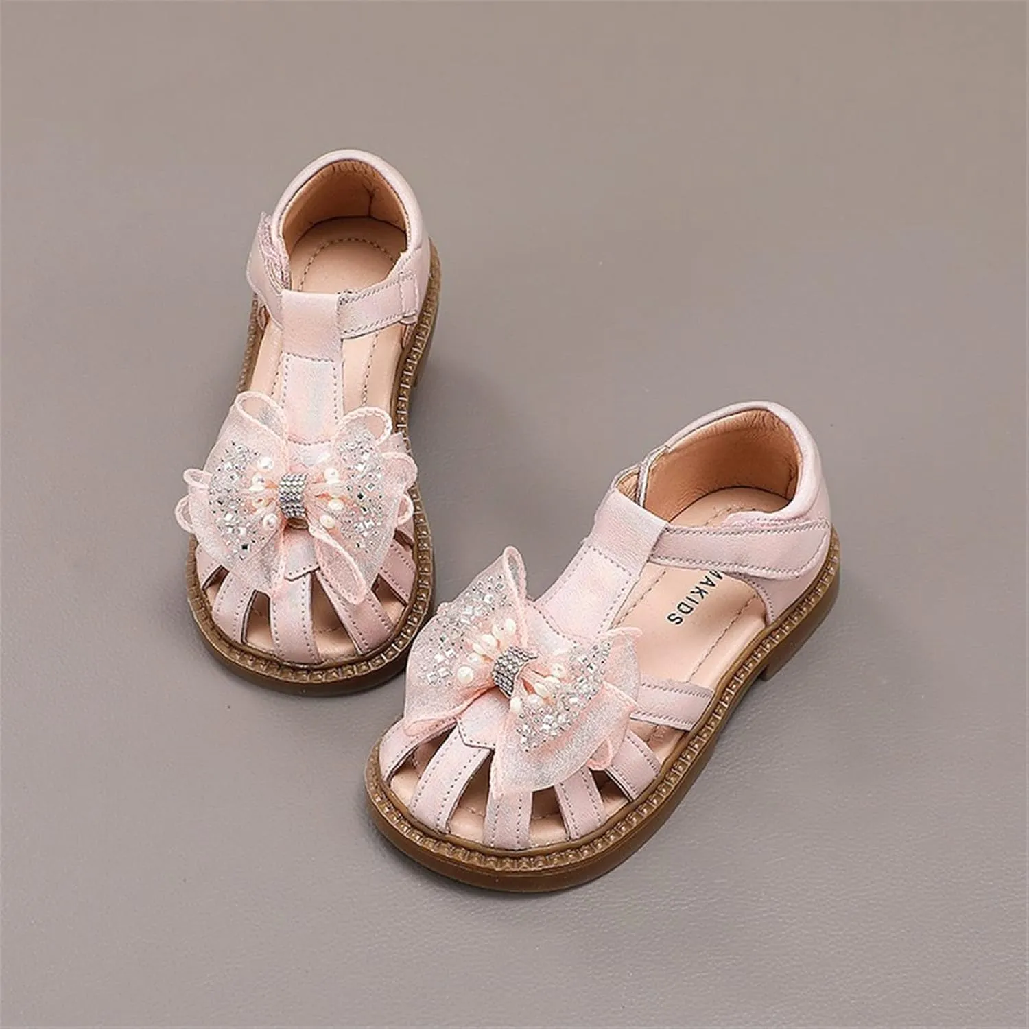 Little Girl's Adorable Princess Party Girls Dress Bow Princess Shoes Princess Flower Toddler Girls Winter Shoes Size 9
