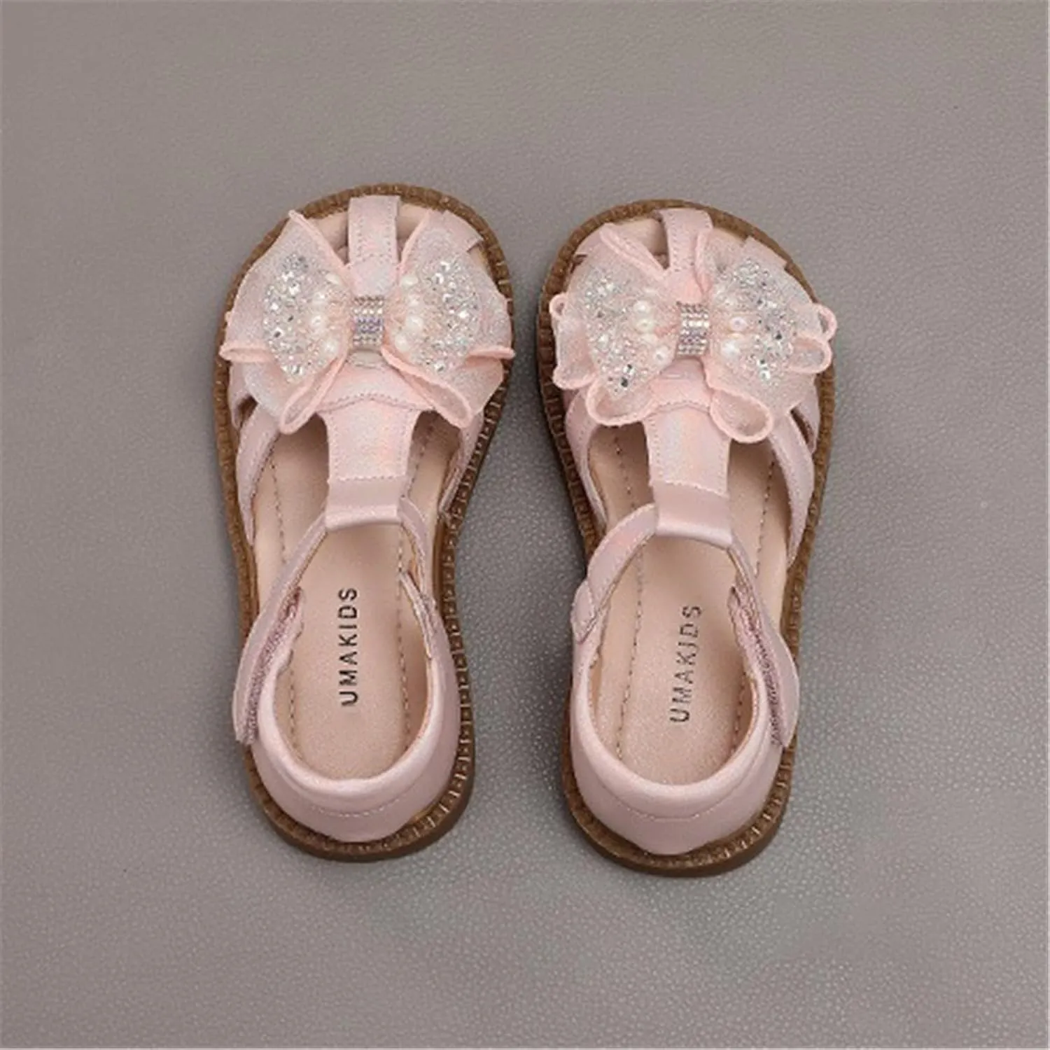 Little Girl's Adorable Princess Party Girls Dress Bow Princess Shoes Princess Flower Toddler Girls Winter Shoes Size 9