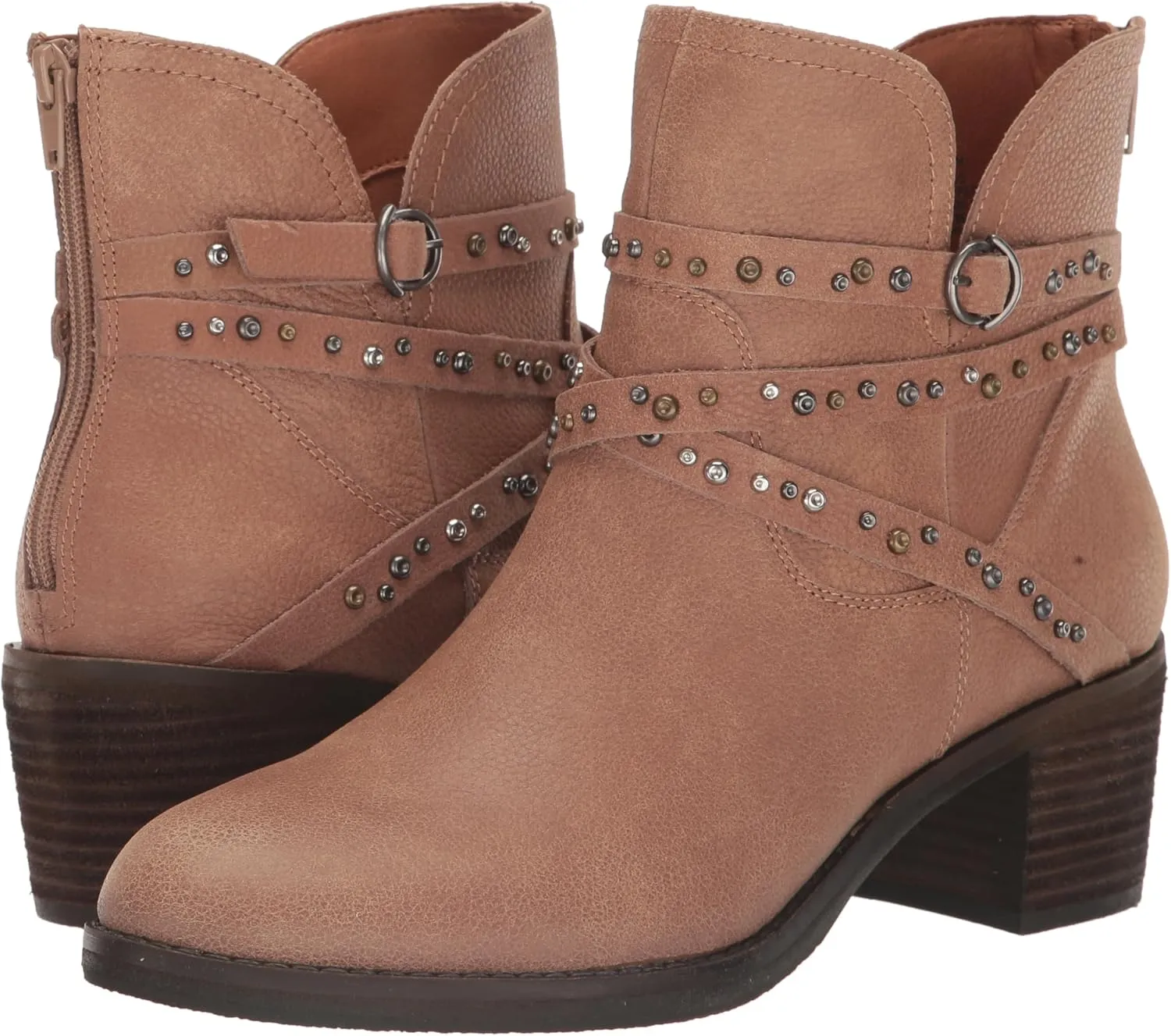 Lucky Brand Women's Callam Studded Strap Bootie Ankle Boot