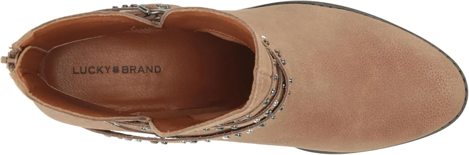 Lucky Brand Women's Callam Studded Strap Bootie Ankle Boot