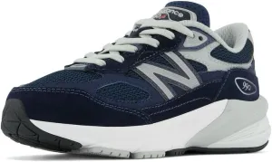 New Balance Baby Boys 990 V6 Lace-up Sneaker, Navy/Silver, 3 Infant