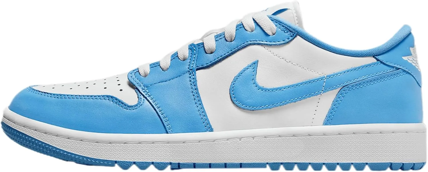 Nike DD9315-003 Golf Air Jordan 1 Low G Triple White Golf Shoes, White/Blue, 26.0 cm US 8