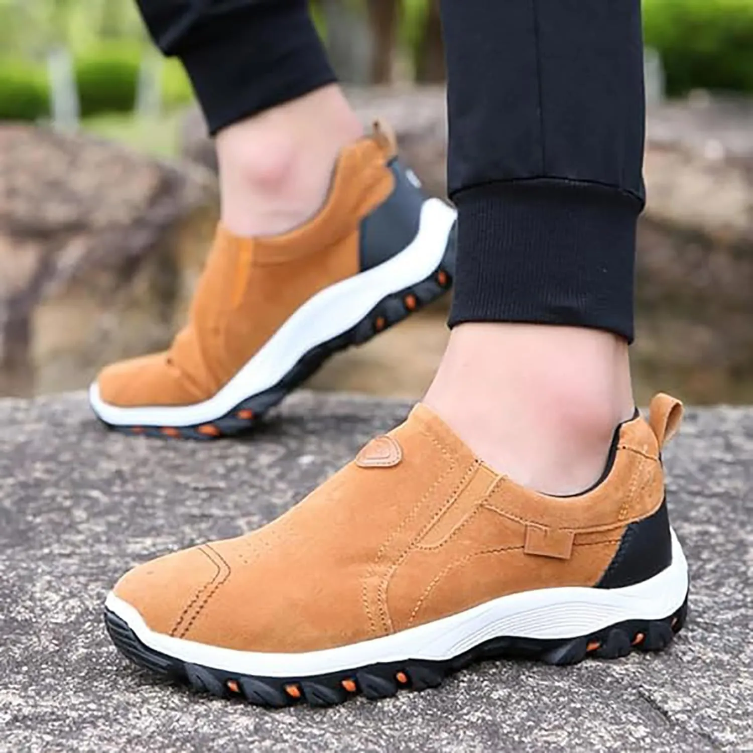 Orthopedic Sneakers,Sport Shoes Men Slip On, Orthopedic Walking Shoes for Men, Men's Arch Support Casual Non Slip Sneakers Outdoor