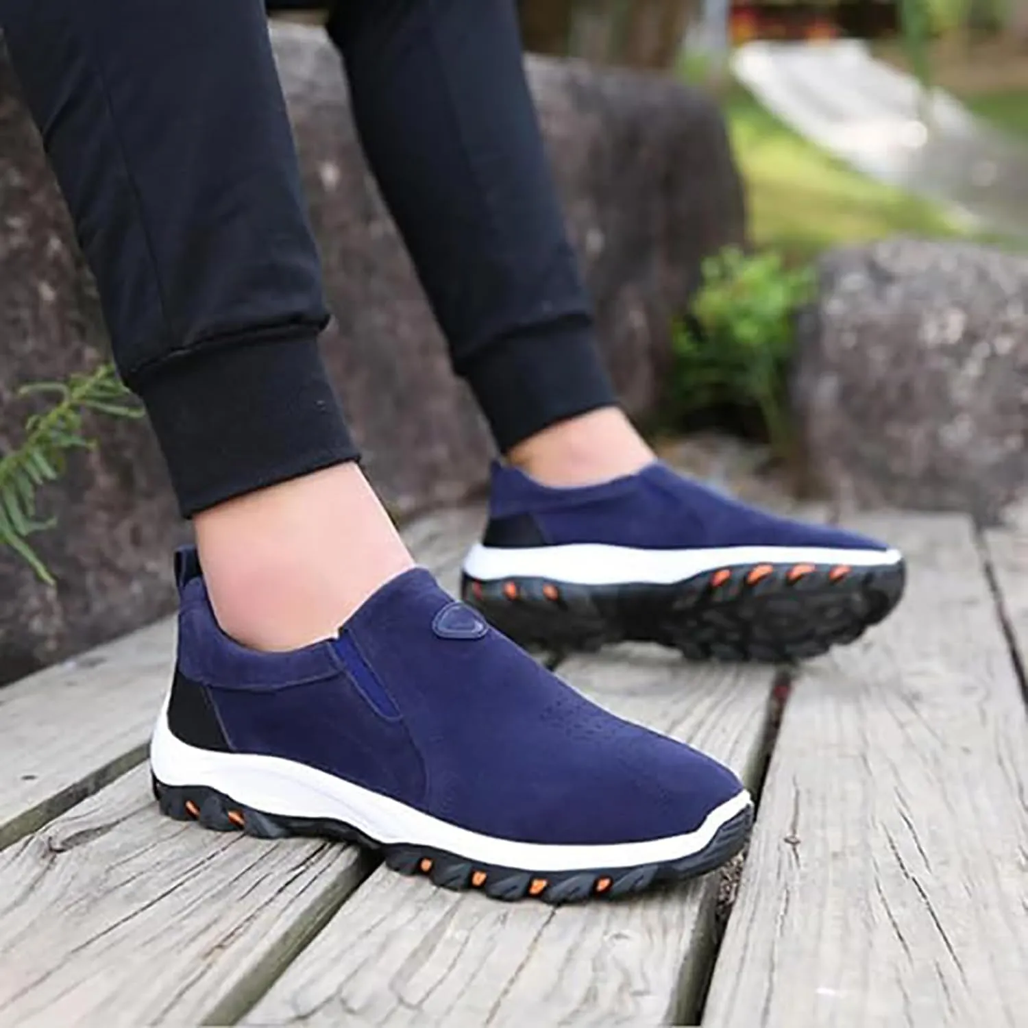Orthopedic Sneakers,Sport Shoes Men Slip On, Orthopedic Walking Shoes for Men, Men's Arch Support Casual Non Slip Sneakers Outdoor