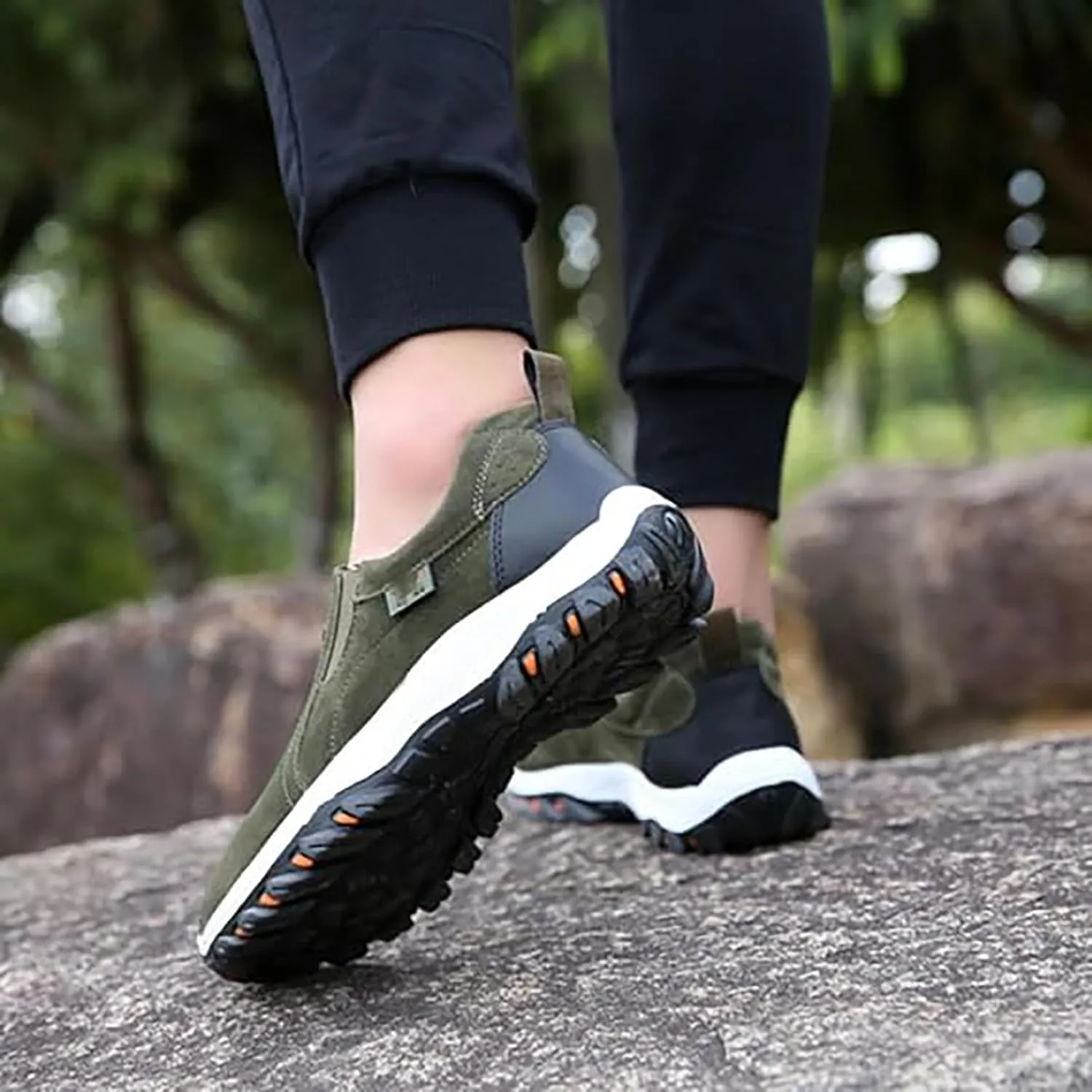 Orthopedic Sneakers,Sport Shoes Men Slip On, Orthopedic Walking Shoes for Men, Men's Arch Support Casual Non Slip Sneakers Outdoor