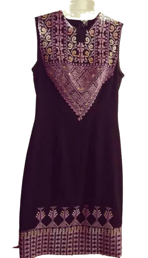 Sanabel Purple Dress – Versatile Elegance with Custom Embroidery Options