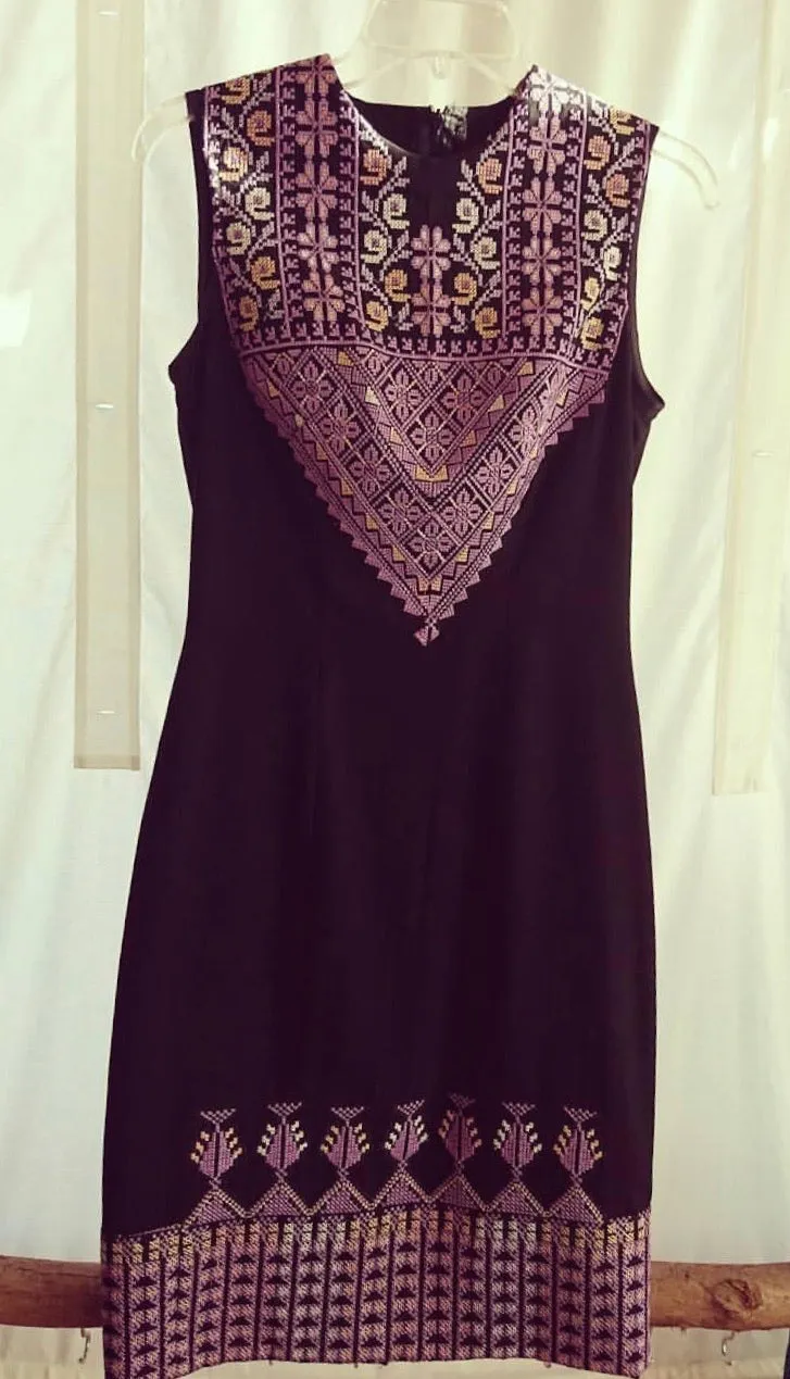 Sanabel Purple Dress – Versatile Elegance with Custom Embroidery Options