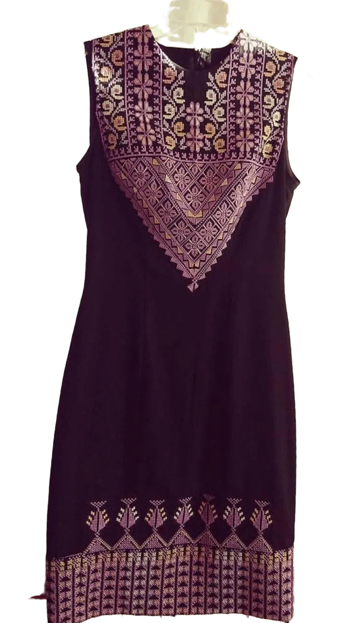 Sanabel Purple Dress – Versatile Elegance with Custom Embroidery Options