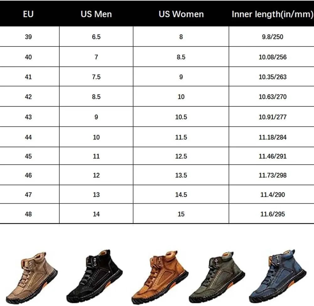 Sawbehind Leather Boots, Sawbehind Men'S Comfortable Handmade Leather Boots Waterproof, Arch Support, Outdoor Leather Shoes