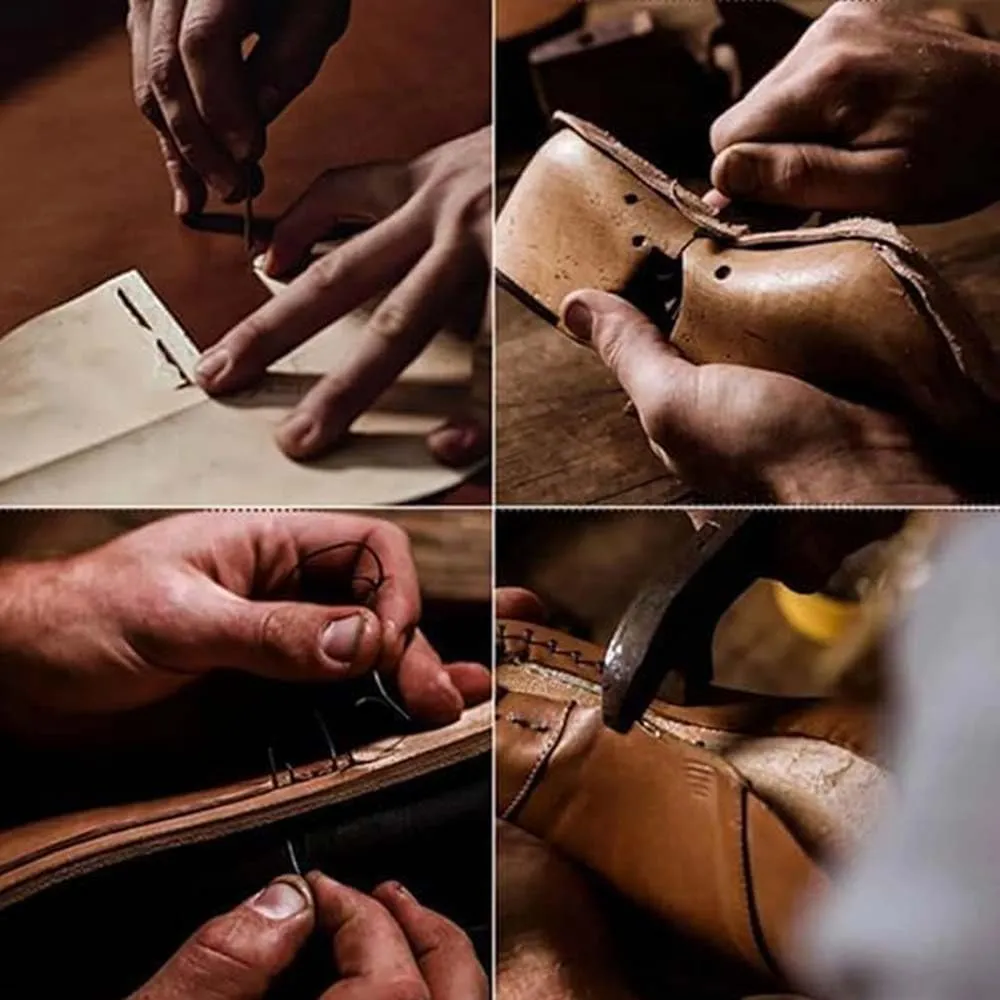 Sawbehind Leather Boots, Sawbehind Men'S Comfortable Handmade Leather Boots Waterproof, Arch Support, Outdoor Leather Shoes