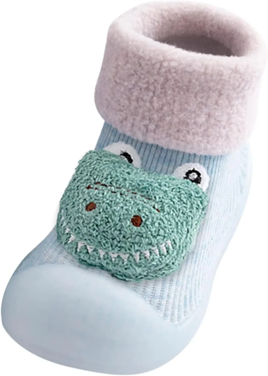 Shoes for Girls Baby Toddler Boys First Walking Socks Shoes Cute Cartoon Animal Non-Skid Slipper Indoor Sneakers