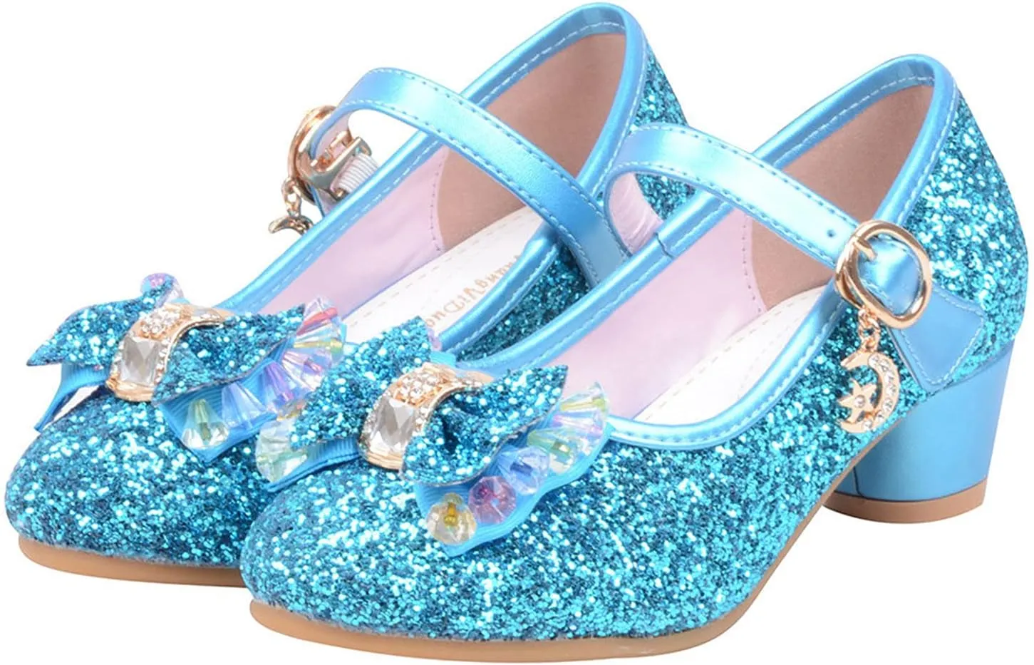 Shoes for Girls,5-13 Years Kids Baby Girls Pearl Crystal Bling Bowknot Single Princess Shoes Sandals Girl Shoes