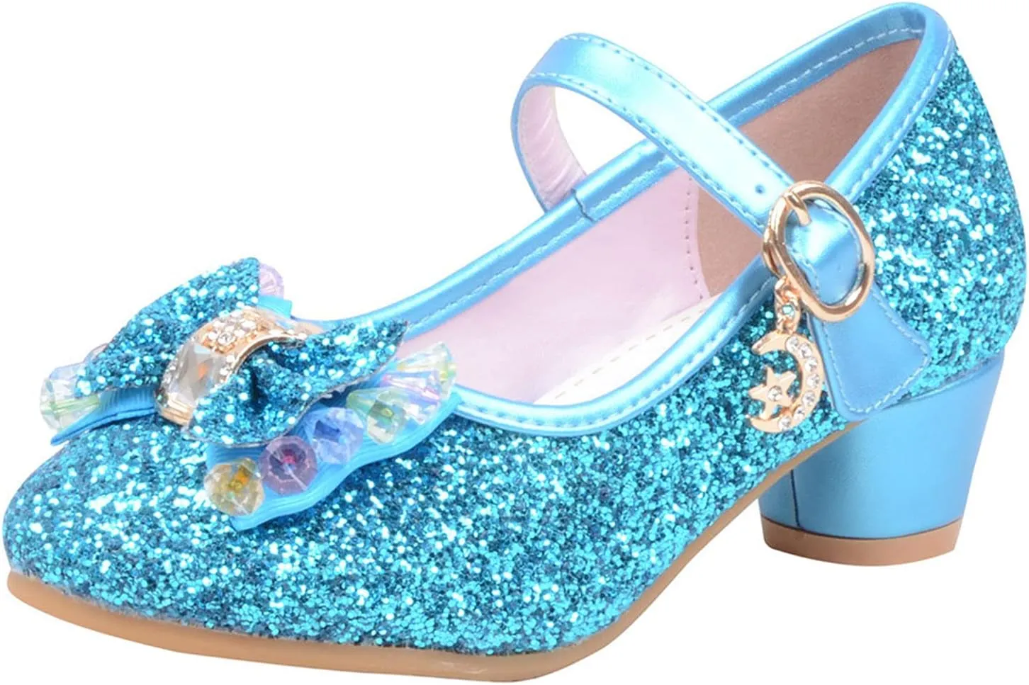 Shoes for Girls,5-13 Years Kids Baby Girls Pearl Crystal Bling Bowknot Single Princess Shoes Sandals Girl Shoes