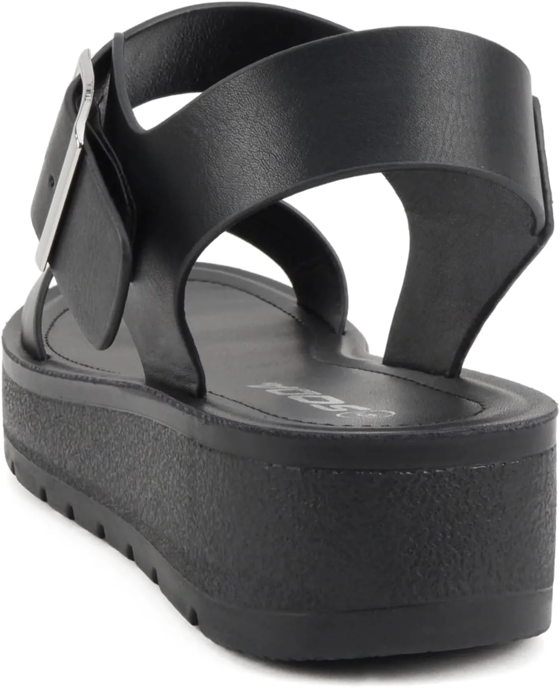 Soda Papaya ~ Women Open Toe Multi-Strap Flatform Sandals