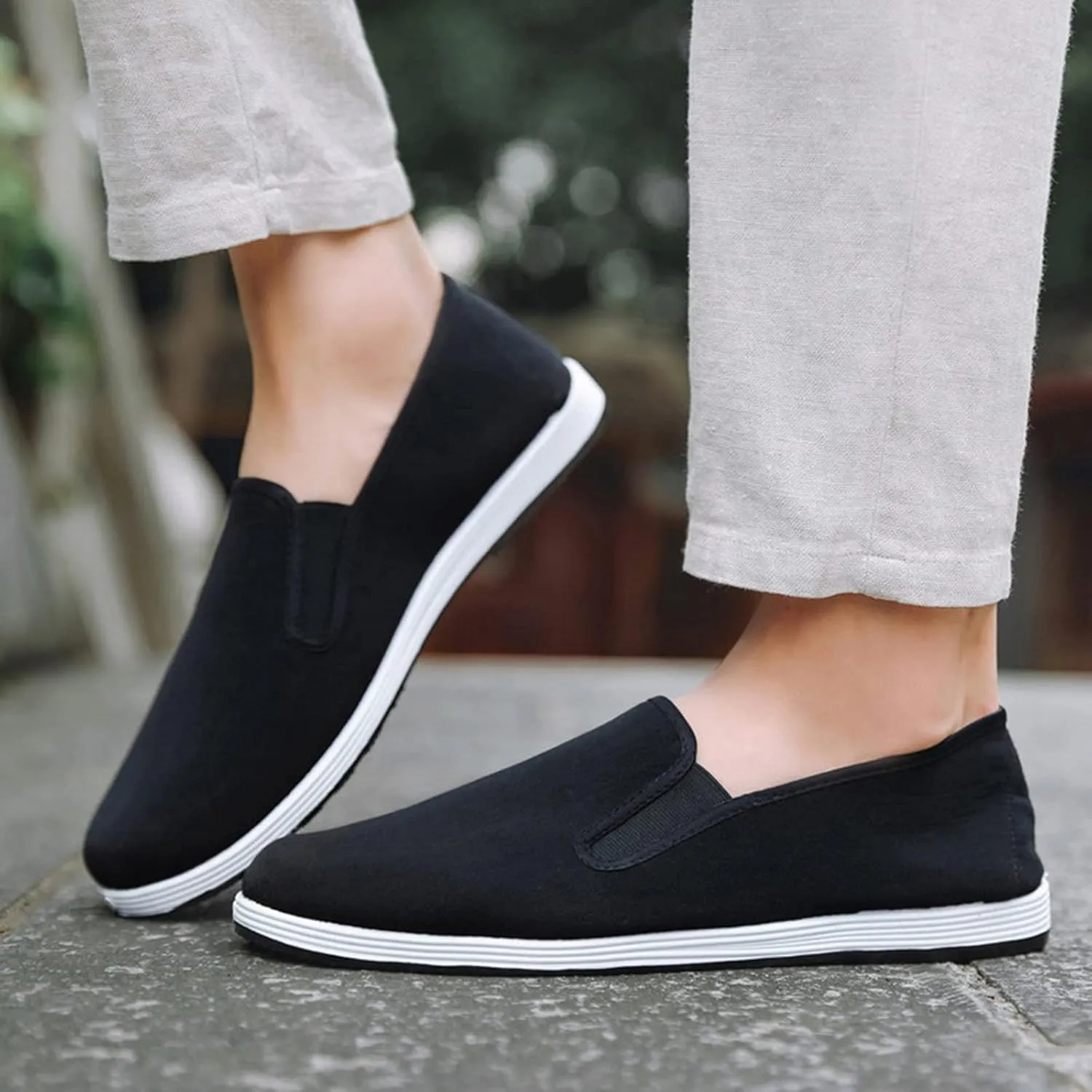 Solid Men Outdoor Sports Leisure Color Breathable Shoes Shoes Lazy Slip-On Men's Sneaker Skates for Men Men Shoes Men Shoes