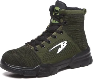 Steel Toe Shoes for Men Fashion Lightweight High Top Steeltoe Safety Work Shoes Industrial Construction Outdoor Boot