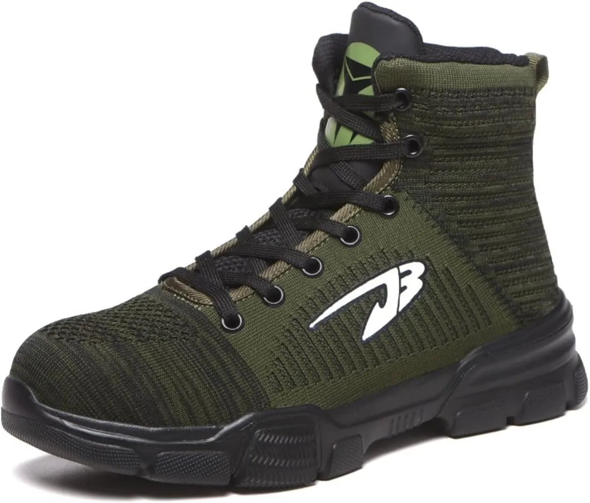 Steel Toe Shoes for Men Fashion Lightweight High Top Steeltoe Safety Work Shoes Industrial Construction Outdoor Boot