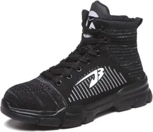 Steel Toe Shoes for Men Fashion Lightweight High Top Steeltoe Safety Work Shoes Industrial Construction Outdoor Boot