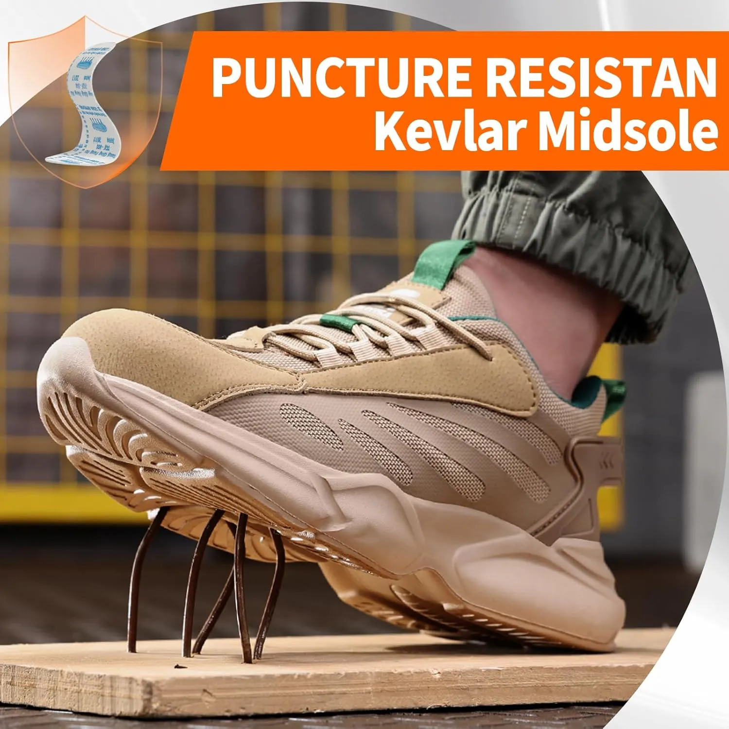 Steel Toe Shoes for Men Lightweight Work Shoes Construction Industrial Work Tennis Shoes Safety Shoes Comfortable Steel Toe Sneakers for Men Women