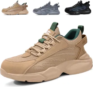 Steel Toe Shoes for Men Lightweight Work Shoes Construction Industrial Work Tennis Shoes Safety Shoes Comfortable Steel Toe Sneakers for Men Women