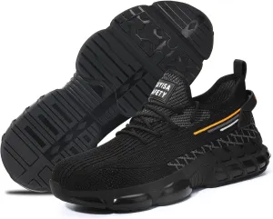 Steel Toe Shoes for Men, Lightweight Work Shoes,Construction Industrial Work Safety Boots, Comfortable Steel Toe Sneakers for Men Women
