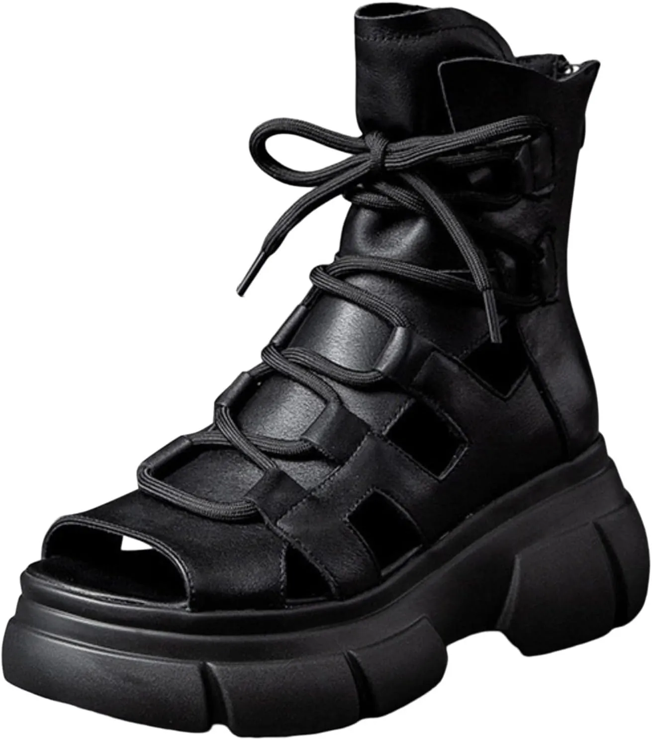 Wedge Sandal for Women Ankle Strap Flatform Arch Support Fish Mouth Toe Muffin Platform Shoes Chunky Cushion Slip on